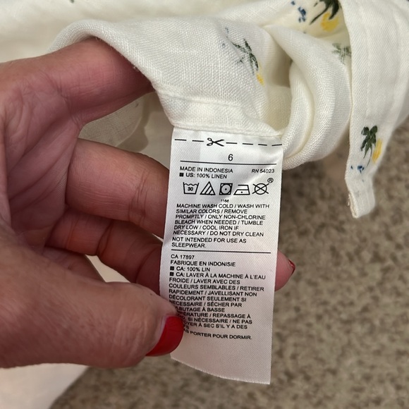 Janie & Jack Linen Palm Tree Shirt, 6 - Picture 6 of 8